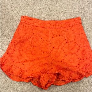 High rise floral shorts size medium